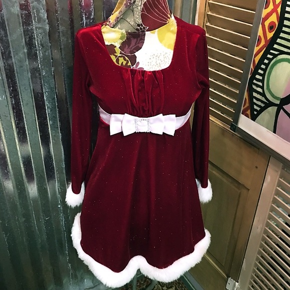 bonnie jean striped santa dress